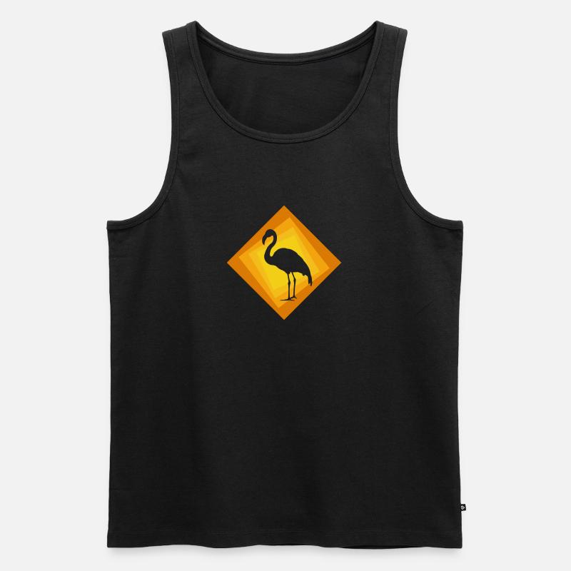 Flamingo Wasservogel Exotisch - Männer Premium Bio Tank Top - undefined
