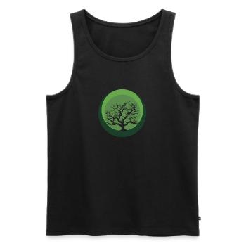 Botany, Flowers, Plants - Men's Premium Organic Tank Top - black - Front - AI Model Male 178 light (178cm)