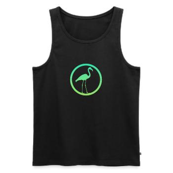 Wasservogel Flamenco Flamingo - Männer Premium Bio Tank Top - Schwarz - Vorne - Michal (187cm)