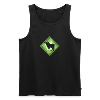 Cow Cattle Farmer - Men's Premium Organic Tank Top - black - Front - Michal (187cm)