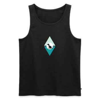 Cryptozoology Bigfoot Mythical - Men's Premium Organic Tank Top - black - Front - AI Model Male 178 light (178cm)