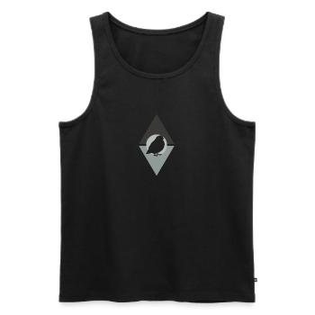 Budgie Flying Budgie - Men's Premium Organic Tank Top - black - Front - AI Model Male 178 light (178cm)