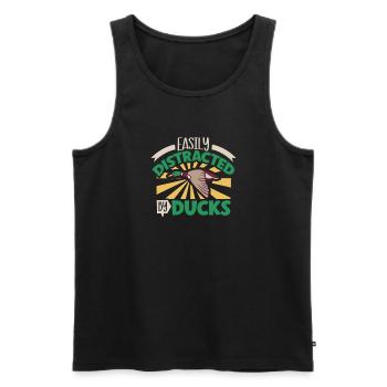 Duck Hunt Duck Hunter Bird Hunting Duck Hunting - Men's Premium Organic Tank Top - black - Front - AI Model Male 178 light (178cm)