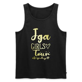 Jga Junggesellinnen Girls Tour - Männer Premium Bio Tank Top - Schwarz - Vorne - Michal (187cm)