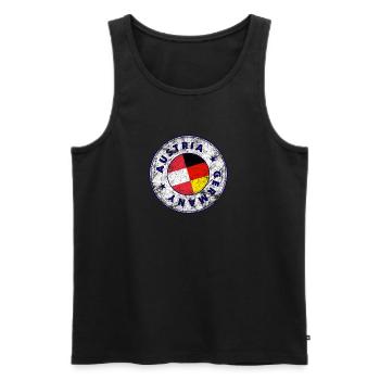 AUSTRIA GERMANY Stamp - Männer Premium Bio Tank Top - Schwarz - Vorne - Michal (187cm)