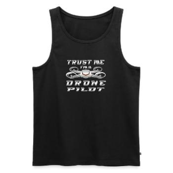 Drone Drones Drone Flight Drone Pilot - Men's Premium Organic Tank Top - black - Front - AI Model Male 178 light (178cm)