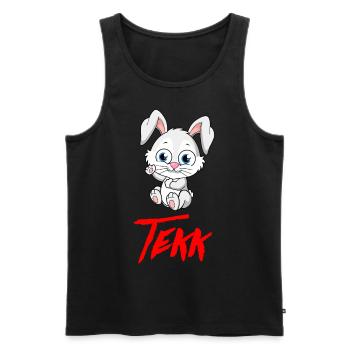 TEKK TEKKNO HARDTEKK TEKKE Sweet rabbit - Men's Premium Organic Tank Top - black - Front - AI Model Male 178 light (178cm)