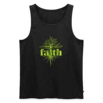 Foi Arbre Espoir Motivation Forêt Symbole icône - Débardeur bio Premium Homme - noir - Devant - Michal (187cm)