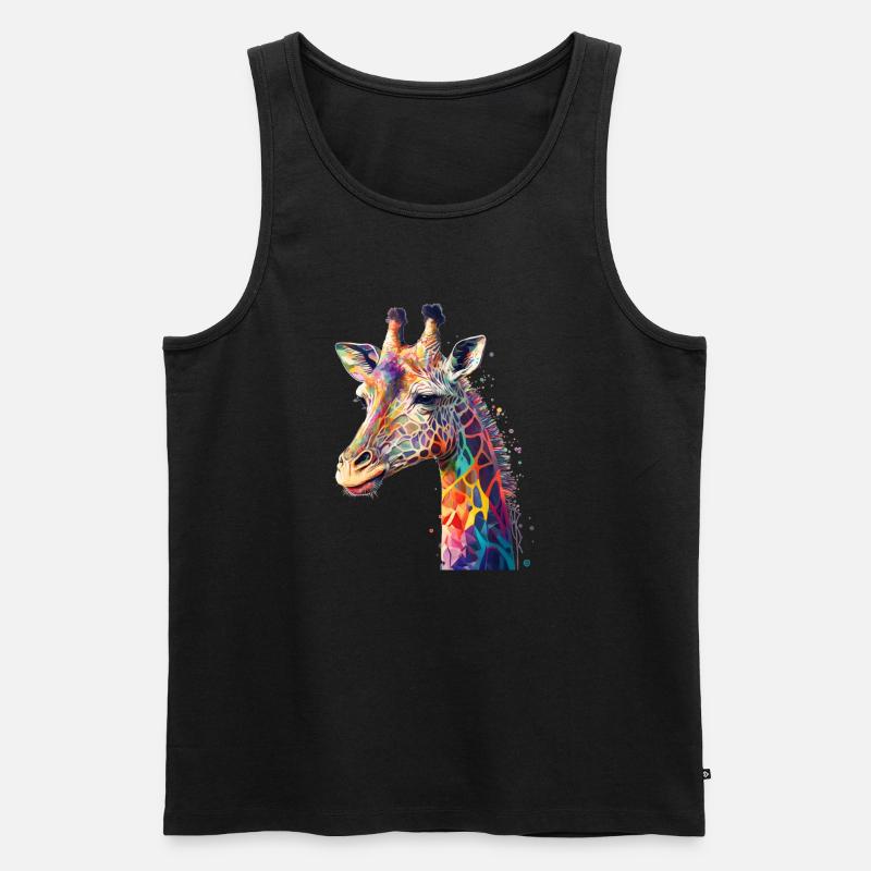 Giraffe - Männer Premium Bio Tank Top - Schwarz