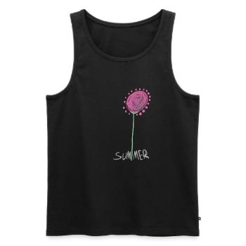 Abstrakte Sommerkristall Blumenillustration - Männer Premium Bio Tank Top - Schwarz - Vorne - AI Model Male 178 light (178cm)