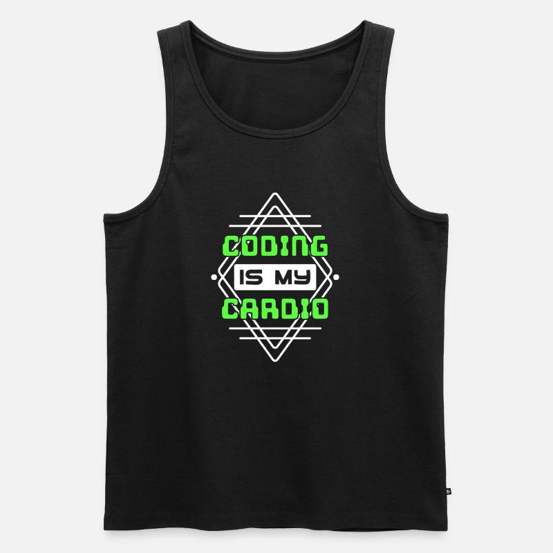 Developer Statement Code Skripting Webentwickler - Männer Premium Bio Tank Top - Schwarz