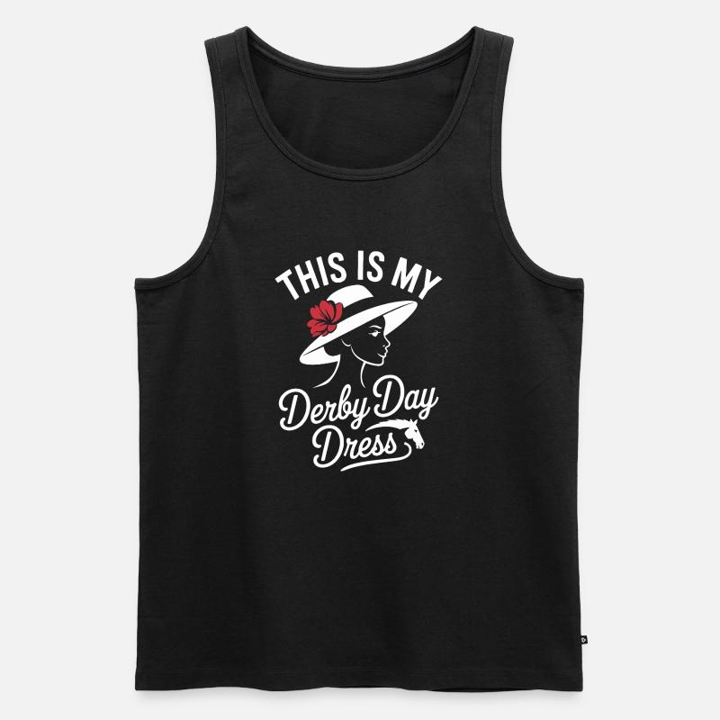 Derby Day Elegantes Hutdesign - Männer Premium Bio Tank Top - Schwarz
