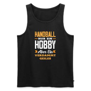Handball Joueurs Handball Handball Cadeaux - Débardeur bio Premium Homme - noir - Devant - Michal (187cm)