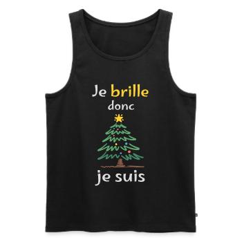 Glittering Fir I Shine, I Am - Men's Premium Organic Tank Top - black - Front - Michal (187cm)