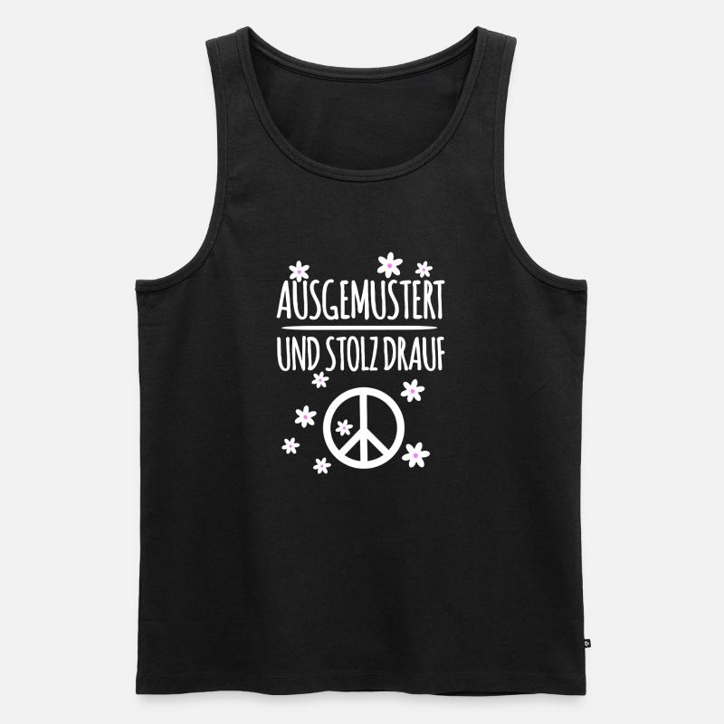 Peace Symbol Ausgemustert - Männer Premium Bio Tank Top - Schwarz