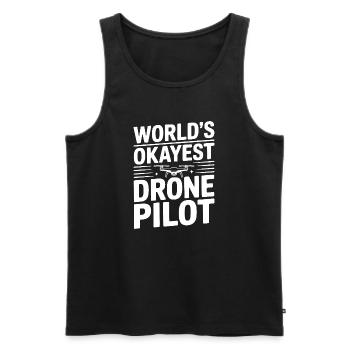 Der beste Drohnenpilot der Welt - Männer Premium Bio Tank Top - Schwarz - Vorne - Michal (187cm)