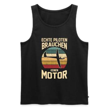 Segelflieger Fliegen Segelfliegen - Männer Premium Bio Tank Top - Schwarz - Vorne - Michal (187cm)