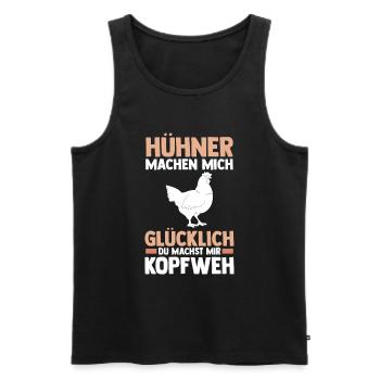 Huhn Landwirt Bauernhof Hühner - Männer Premium Bio Tank Top - Schwarz - Vorne - AI Model Male 178 light (178cm)