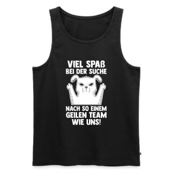 Jobwechsel Arbeit Büro Kollegen Abschiedsgeschenk - Männer Premium Bio Tank Top - Schwarz - Vorne - Michal (187cm)