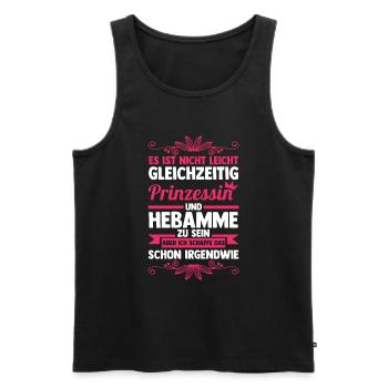 Geburtshelferin Hebamme - Männer Premium Bio Tank Top - Schwarz - Vorne - Michal (187cm)