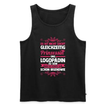 Logopädie Logopädin - Männer Premium Bio Tank Top - Schwarz - Vorne - Michal (187cm)