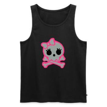 skull - Männer Premium Bio Tank Top - Schwarz - Vorne - Michal (187cm)