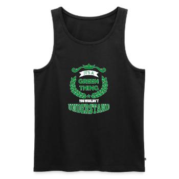 its a green thing - Männer Premium Bio Tank Top - Schwarz - Vorne - AI Model Male 178 light (178cm)