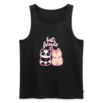 Neko Nakamura Freunde - Männer Premium Bio Tank Top - Schwarz - Vorne - Michal (187cm)