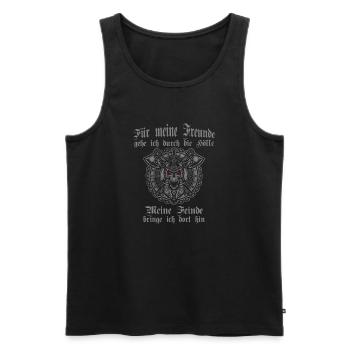 Meine Freunde - Männer Premium Bio Tank Top - Schwarz - Vorne - Michal (187cm)