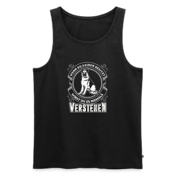 Deutscher Schäferhund - Männer Premium Bio Tank Top - Schwarz - Vorne - Michal (187cm)
