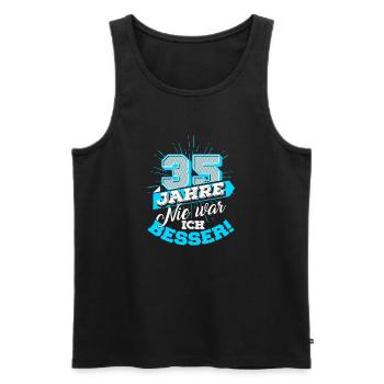35 Jahre Geburtstag Geburtstagsgeschenk Nie besser - Männer Premium Bio Tank Top - Schwarz - Vorne - Michal (187cm)