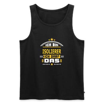 ISOLIERER - Männer Premium Bio Tank Top - Schwarz - Vorne - Michal (187cm)