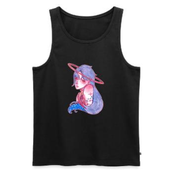 Five Hundred Light Years Away - Men's Premium Organic Tank Top - black - Front - AI Model Male 178 light (178cm)
