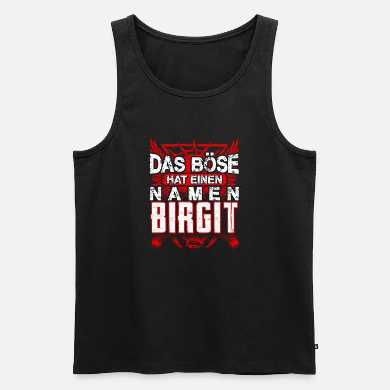 BIRGIT - Böse - Männer Premium Bio Tank Top - Schwarz