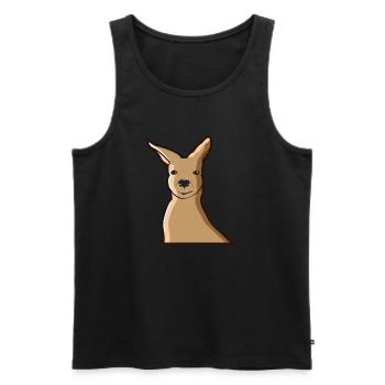 Kangourou Kangourou Australie Marsupial Pouch - Débardeur bio Premium Homme - noir - Devant - Michal (187cm)