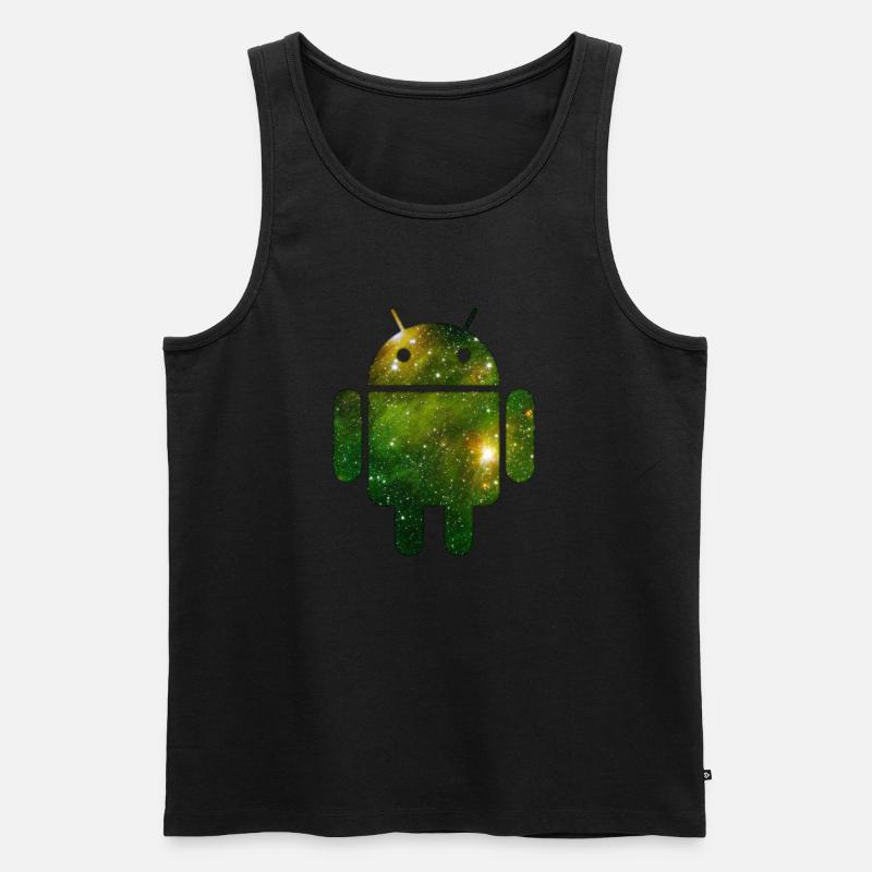 Android - Männer Premium Bio Tank Top - Schwarz
