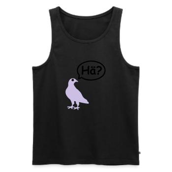 Lustige Taube - Männer Premium Bio Tank Top - Schwarz - Vorne - AI Model Male 178 light (178cm)