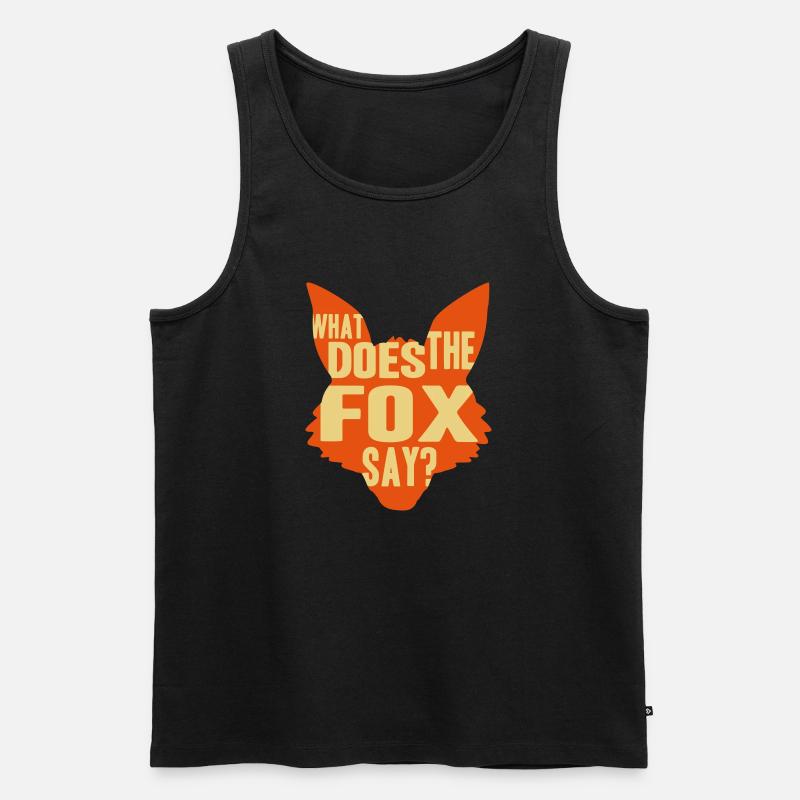 What Does The Fox Say - Männer Premium Bio Tank Top - Schwarz