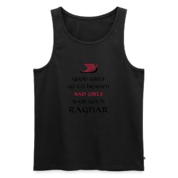 Bad Girls Raid With Ragnar - Männer Premium Bio Tank Top - Schwarz - Vorne - AI Model Male 178 light (178cm)