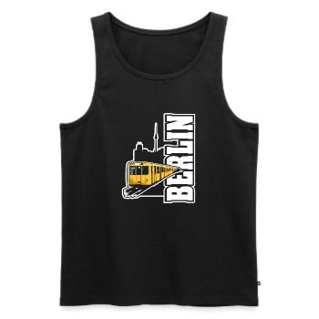 Berlin U-Bahn Color - Männer Premium Bio Tank Top - Schwarz - Vorne - AI Model Male 178 light (178cm)