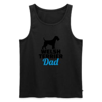 Welsh Terrier - Men's Premium Organic Tank Top - black - Front - AI Model Male 178 light (178cm)