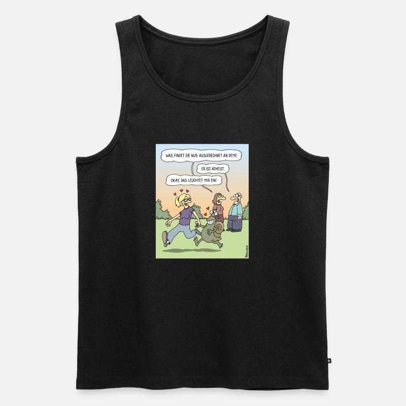 4253 WarumnichtmalmiteinemSchleimer? - Männer Premium Bio Tank Top - Schwarz