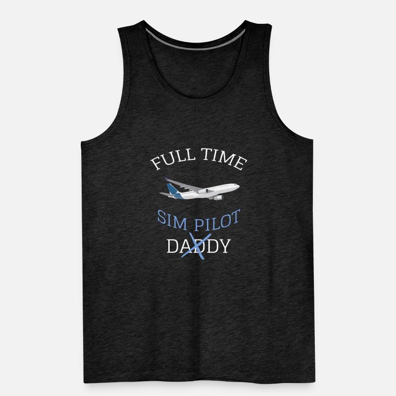 Flight Simulator Simmer Simulation MSFS Gift Men's Premium Organic Tank Top