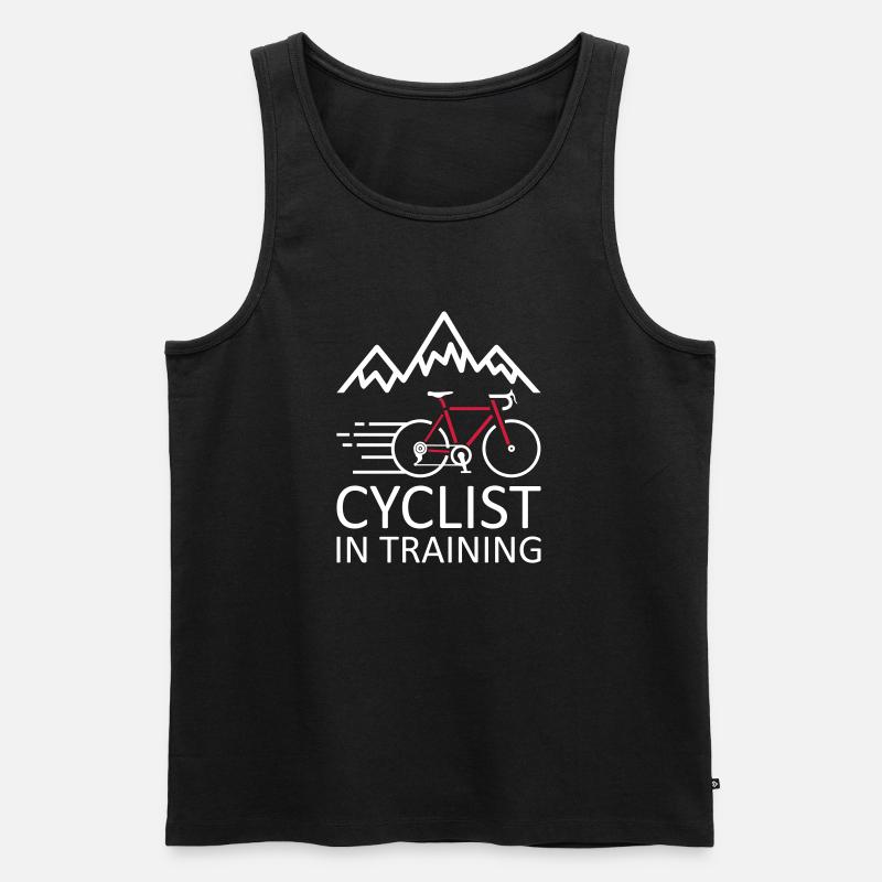 Cyclist In Training - Männer Premium Bio Tank Top - Schwarz