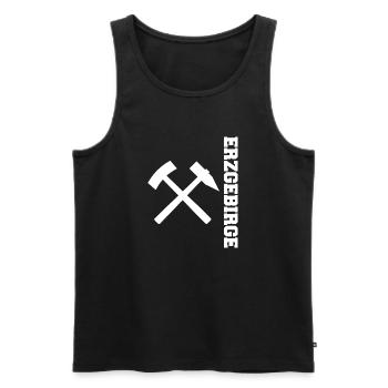 Erzgebirge Bergbau - Männer Premium Bio Tank Top - Schwarz - Vorne - Michal (187cm)