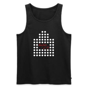 NY NEW YORK CITY USA GRATTE CIEL EN POINTS - Débardeur bio Premium Homme - noir - Devant - AI Model Male 178 light (178cm)
