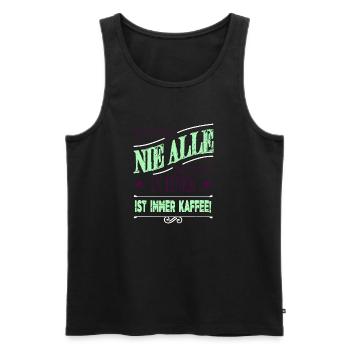 arbeiten kaffeetasse arbeitskollege becher montag - Männer Premium Bio Tank Top - Schwarz - Vorne - Michal (187cm)