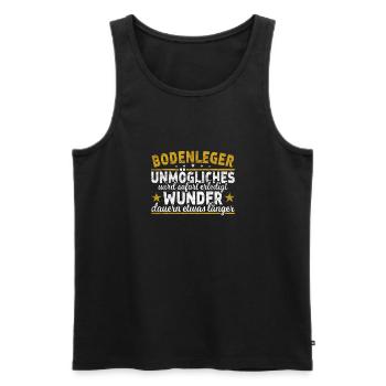 Bodenleger Unmögliches sofort Wunder Mosaikleger - Männer Premium Bio Tank Top - Schwarz - Vorne - Michal (187cm)