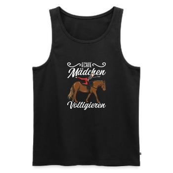 Voltigieren - Männer Premium Bio Tank Top - Schwarz - Vorne - AI Model Male 178 light (178cm)