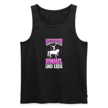 Voltigieren - Männer Premium Bio Tank Top - Schwarz - Vorne - AI Model Male 178 light (178cm)